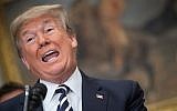 US President Donald Trump speaks before signing the Economic Growth, Regulatory Relief, and Consumer Protection Act in the Roosevelt Room at the White House in Washington, DC, on May 24, 2018. (AFP/Nicholas Kamm)