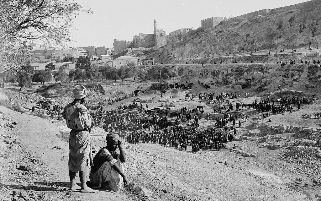 A short distance outside the Old City, ca. 1900-1920. (American Colony)