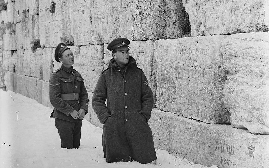 British soldiers at the Western Wall, 1921. (American Colony)