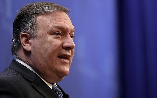 US Secretary of State Mike Pompeo speaks at the Heritage Foundation May 21, 2018, in Washington, DC. (Win McNamee/Getty Images/AFP) US Secretary of State Mike Pompeo speaks at the Heritage Foundation May 21, 2018, in Washington, DC. (Win McNamee/Getty Images/AFP)