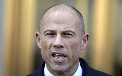 Michael Avenatti, Stormy Daniels' attorney, talks to reporters outside of federal court in New York, April 26, 2018. (AP Photo/Seth Wenig, File)