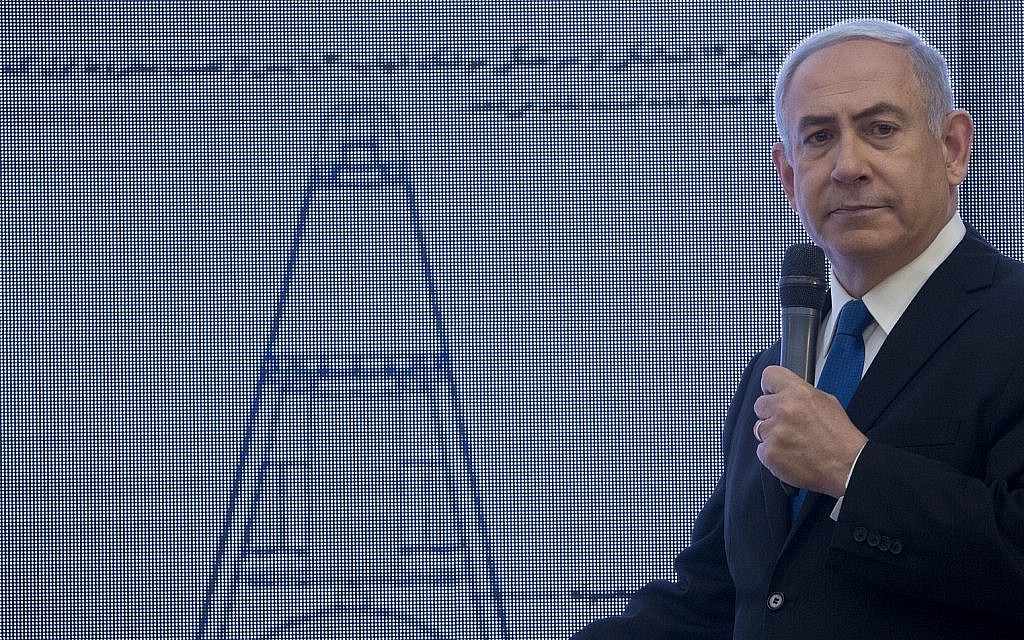 Prime Minister Benjamin Netanyahu presents material on Iranian nuclear weapons development during a press conference in Tel Aviv, April 30 2018. (AP Photo/Sebastian Scheiner) Prime Minister Benjamin Netanyahu presents material on Iranian nuclear weapons development during a press conference in Tel Aviv, April 30 2018. (AP Photo/Sebastian Scheiner)