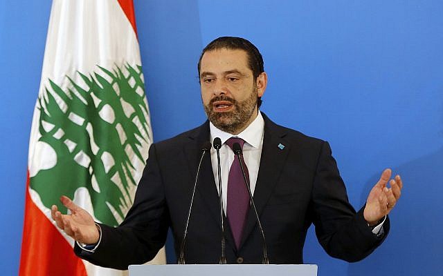 Lebanese Prime Minister Saad Hariri speaks during a press conference in Beirut, Lebanon, May 7, 2018. (AP Photo/Bilal Hussein) Lebanese Prime Minister Saad Hariri speaks during a press conference in Beirut, Lebanon, May 7, 2018. (AP Photo/Bilal Hussein)