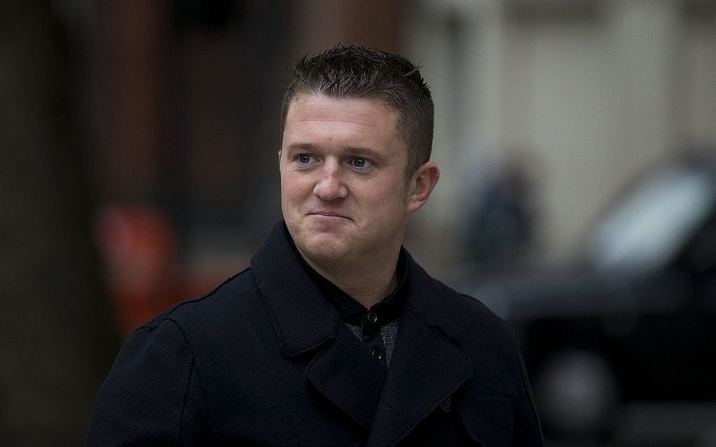 Tommy Robinson, the former leader of the far-right EDL 'English Defense League' group arrives for an appearance at Westminster Magistrates Court in London on October 16, 2013 (AP Photo/Matt Dunham). Tommy Robinson, the former leader of the far-right EDL 'English Defense League' group arrives for an appearance at Westminster Magistrates Court in London on October 16, 2013 (AP Photo/Matt Dunham).