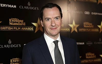 Newspaper Editor George Osborne poses for photographers on arrival at The Evening Standard Film Awards in central London, on February 8, 2018. (Grant Pollard/Invision/AP)