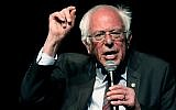 Sen. Bernie Sanders, I-Vt., speaks on a question during a town hall meeting on April 4, 2018 with Jackson Mayor Chokwe Antar Lumumba, examining economic justice 50 years after the assassination of Dr. Martin Luther King Jr., in Jackson, Miss. (AP Photo/Rogelio V. Solis)