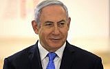 Prime Minister Benjamin Netanyahu chairs a special cabinet meeting marking Jerusalem Day, at the Bible Lands Museum, in Jerusalem, May 13, 2018. (Amir Cohen/Pool Photo via AP)
