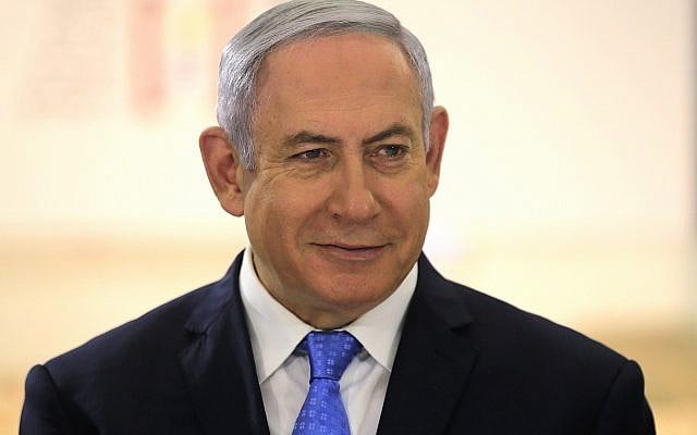 Prime Minister Benjamin Netanyahu chairs a special cabinet meeting marking Jerusalem Day, at the Bible Lands Museum, in Jerusalem, May 13, 2018. (Amir Cohen/Pool Photo via AP) Prime Minister Benjamin Netanyahu chairs a special cabinet meeting marking Jerusalem Day, at the Bible Lands Museum, in Jerusalem, May 13, 2018. (Amir Cohen/Pool Photo via AP)