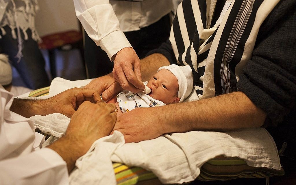 Illustrative image of a brit mila in Jerusalem, December 12 , 2011. (Yonatan Sindel/Flash90)