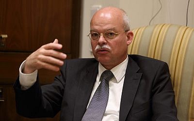 German ambassador to Israel Clemens von Goetze, February 17, 2016. (Yaakov Naumi/FLASH90)