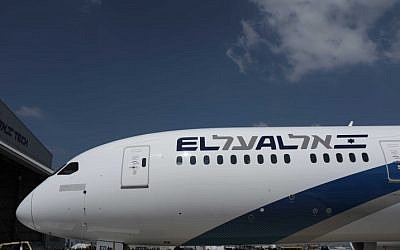 An El Al Boeing 787 Dreamliner at Ben Gurion Airport, near Tel Aviv on August 23, 2017.(Tomer Neuberg/Flash90)