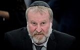 Attorney General Avichai Mandelblit at a conference in Jerusalem on February 5, 2018. (Yonatan Sindel/Flash90)