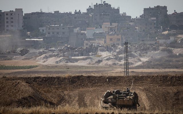 An IDF tank is seen near the Gaza Strip on May 15, 2018. (Hadas Parush/ Flash90) An IDF tank is seen near the Gaza Strip on May 15, 2018. (Hadas Parush/ Flash90)