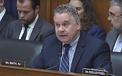 The 'Special Envoy to Monitor and Combat Anti-Semitism Act' or HR 1911, was authored by Rep. Chris Smith, R-NJ. (YouTube Screenshot) The 'Special Envoy to Monitor and Combat Anti-Semitism Act' or HR 1911, was authored by Rep. Chris Smith, R-NJ. (YouTube Screenshot)