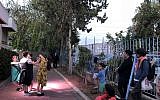 One of the performances at Fest'Factory, a unique community theater event that took place May 8, 2018, in Bat Yam (Jessica Steinberg/Times of Israel)