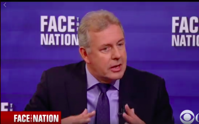 Sir Kim Darroch, the British ambassador to the US gives an interview on 'Face the Nation' on May 6, 2018. (screen capture: CBS) Sir Kim Darroch, the British ambassador to the US gives an interview on 'Face the Nation' on May 6, 2018. (screen capture: CBS)