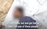 A Palestinian suspect is interrogated by Israeli soldiers after he was arrested infiltrating into Israeli territory from Gaza during a border riot on May 15, 2018. (Screen shot: Israel Defense Forces)