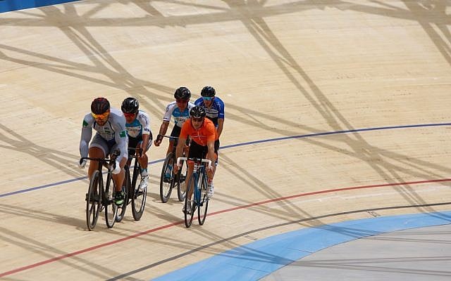 Riders test out the track at the new Tel Aviv velodrome on May 1, 2018. (courtesy Guy Yehiel/Tel Aviv Municipality) Riders test out the track at the new Tel Aviv velodrome on May 1, 2018. (courtesy Guy Yehiel/Tel Aviv Municipality)