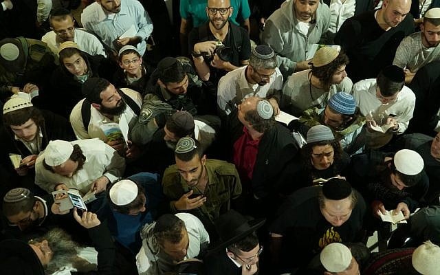Thousands of worshipers visit Joseph's Tomb near Nablus on May 11, 2018. (IDF) Thousands of worshipers visit Joseph's Tomb near Nablus on May 11, 2018. (IDF)