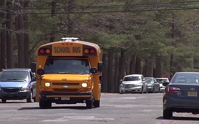 Illustrative: A schoolbus in Lakewood, New Jersey. (YouTube screenshot/NJTV News)