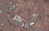 A satellite image from April 2, 2016, of the Fordo nuclear facility in Iran. (Google Earth)