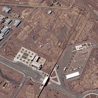 A satellite image from April 2, 2016, of the Fordo nuclear facility in Iran. (Google Earth)