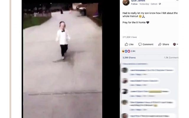 A video mocking a young Hasidic boy over his hairstyle has been taken down (Screenshot from Twitter via JTA) A video mocking a young Hasidic boy over his hairstyle has been taken down (Screenshot from Twitter via JTA)