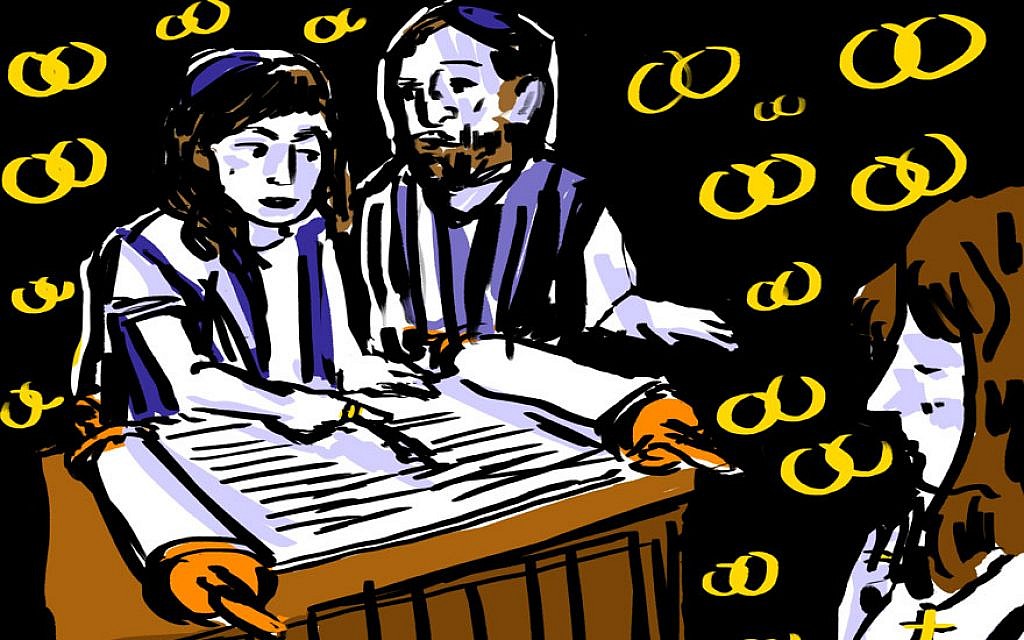Some Conservative synagogues allow interfaith couples to celebrate their unions by taking part in an aufruf. (Lior Zaltzman) Some Conservative synagogues allow interfaith couples to celebrate their unions by taking part in an aufruf. (Lior Zaltzman)