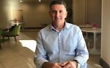 Moovit co-founder and CEO Nir Erez, May 10, 2018 (Shoshanna Solomon/Times of Israel)