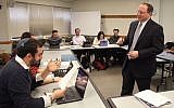 Rabbi Aaron Panken teaching a Talmud Class to Hebrew Union College students. (Courtesy of HUC via JTA)
