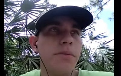 A still from a video shot by school shooting suspect Nikolas Cruz and released by police on May 30, 2018. (screen capture: YouTube)