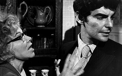 Richard Benjamin, right, as Alexander Portnoy in a 1972 film adaptation of 'Portnoy’s Complaint.' Lee Grant, on left, played Portnoy’s mother. (Warner Brothers/Getty Images via JTA)