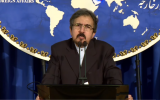 Iran's Foreign Ministry spokesman Bahram Qasemi briefs journalists at a press conference in Tehran on August 22, 2016. 
(YouTube screenshot)