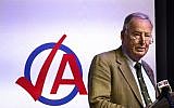 Federal spokesman of the far-right party Alternative for Germany (AfD) Alexander Gauland speaks during the party congress of the party's youth party "Junge Alternative" in Seebach, eastern Germany, on June 2, 2018. (AFP PHOTO / dpa / Alexander Prautzsch)