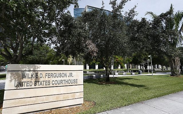A general view of the Wilkie D. Ferguson Jr. US Federal Courthouse as seen in Miami, Florida on June 12, 2018. (RHONA WISE/AFP) A general view of the Wilkie D. Ferguson Jr. US Federal Courthouse as seen in Miami, Florida on June 12, 2018. (RHONA WISE/AFP)