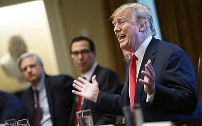 US President Donald Trump speaks on immigration during a meeting with members of Congress at the White House on June 20, 2018. (AFP Photo/Mandel Ngan)