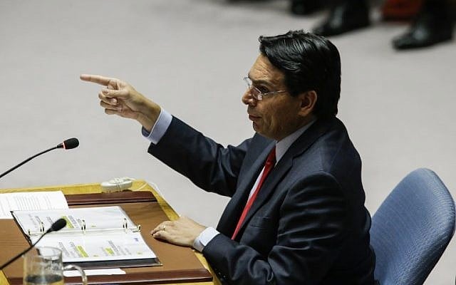 Israel's ambassador to the United Nations Danny Danon speaks to members of the UN Security Council during an emergency session on the Israel-Gaza Conflict at United Nations headquarters in New York on May 30, 2018. (Eduardo Munoz Alvarez/Getty Images/AFP) Israel's ambassador to the United Nations Danny Danon speaks to members of the UN Security Council during an emergency session on the Israel-Gaza Conflict at United Nations headquarters in New York on May 30, 2018. (Eduardo Munoz Alvarez/Getty Images/AFP)