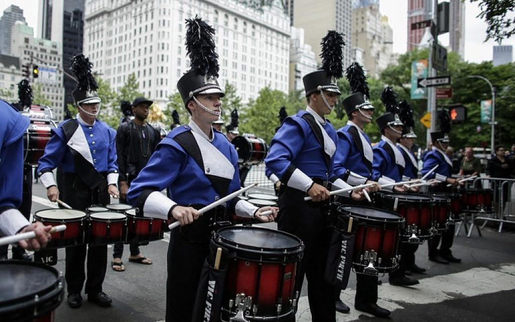 A marching band performs during the annual Celebrate Israel Parade on June 3, 2018 in New York City. (Kena Betancur/Getty Images/AFP) A marching band performs during the annual Celebrate Israel Parade on June 3, 2018 in New York City. (Kena Betancur/Getty Images/AFP)
