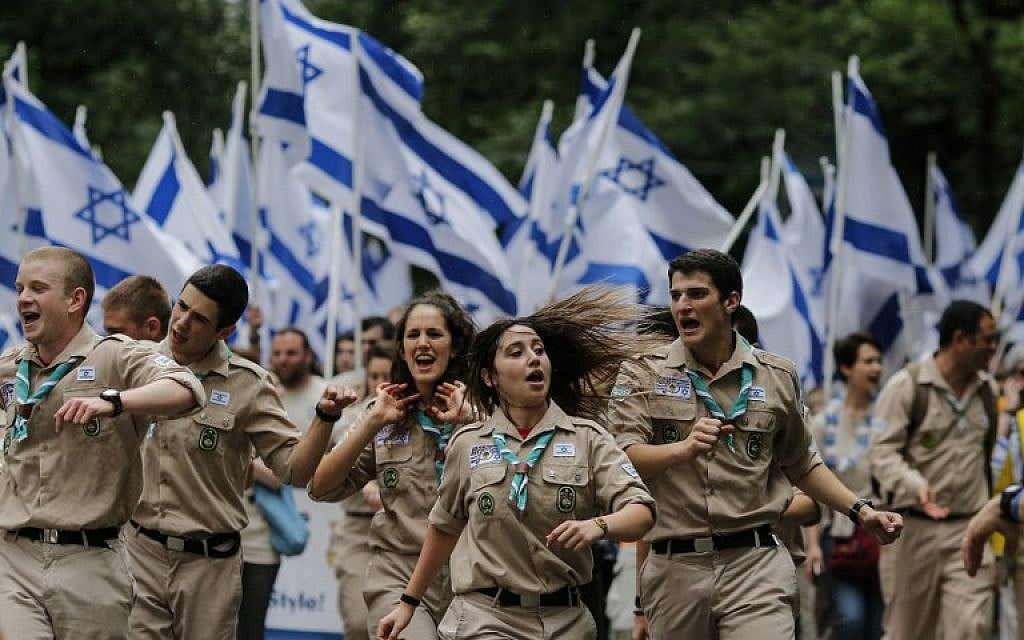 Members of the Israel Boy and Girl Scouts Federation participate in the annual Celebrate Israel Parade on June 3, 2018 in New York City. (Kena Betancur/Getty Images/AFP) Members of the Israel Boy and Girl Scouts Federation participate in the annual Celebrate Israel Parade on June 3, 2018 in New York City. (Kena Betancur/Getty Images/AFP)