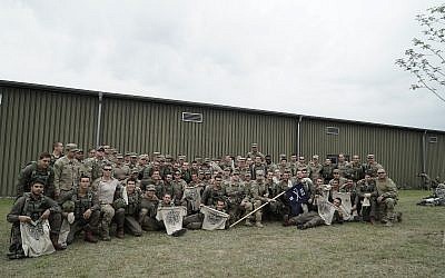 Israeli paratroopers pose alongside American soldiers during the US-led Swift Response exercise in Europe in June 2018. (Israel Defense Forces)