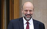 This January 15, 2017 file photo shows then-newly appointed Jordanian education minister Omar Razzaz, following a meeting at the Royal Palace in Amman, Jordan. (Khalil Mazraawi, Pool via AP, File)