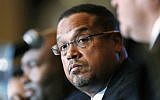 In this Dec. 2, 2016 file photo, US Rep. Keith Ellison, D-Minn., listens during a forum on the future of the Democratic Party, in Denver (AP Photo/David Zalubowski, File)
