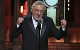 Robert De Niro introduces a performance by Bruce Springsteen at the 72nd annual Tony Awards at Radio City Music Hall, June 10, 2018, in New York. (Michael Zorn/Invision/AP)