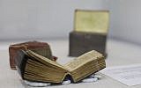 A 10th century Quran is seen on display at Israel's National Library Monday, June 11, 2018. (AP Photo/Caron Craighton)