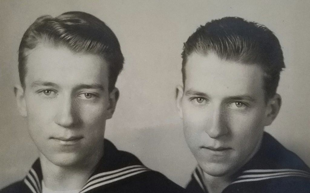 In this undated photo, provided by family member Susan Lawrence on Wednesday, June 13, 2018, twin brothers Julius Pieper, left, and Ludwig Pieper in their U.S. Navy uniforms. (Susan Lawrence via AP) In this undated photo, provided by family member Susan Lawrence on Wednesday, June 13, 2018, twin brothers Julius Pieper, left, and Ludwig Pieper in their U.S. Navy uniforms. (Susan Lawrence via AP)