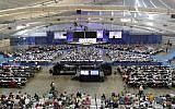 Illustrative image of people attending the 220th General Assembly (2012) of the Presbyterian Church (USA) at the David Lawrence Convention Center in Pittsburgh listen to a session on Thursday, July 5, 2012. (AP Photo/Keith Srakocic)