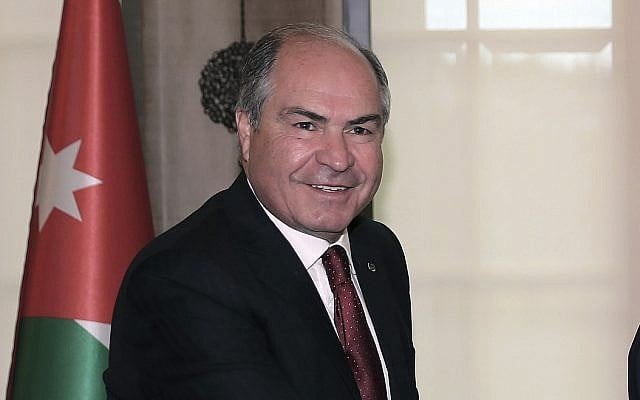 File: Jordanian Prime Minister Hani al-Mulki in Ankara, Turkey, March 7, 2017. (Pool Photo via AP) File: Jordanian Prime Minister Hani al-Mulki in Ankara, Turkey, March 7, 2017. (Pool Photo via AP)