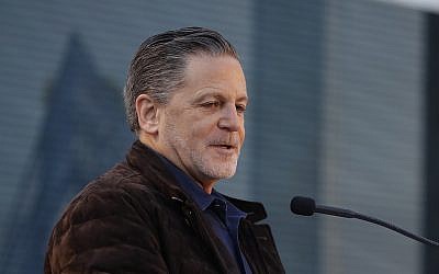 Quicken Loans founder Dan Gilbert, addresses attendees at the former site of the JL Hudson Co. department store, December 14, 2017, in Detroit, Michigan. (AP Photo/Carlos Osorio)