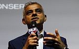 London Mayor Sadiq Khan speaking to the media during a press conference in London, Tuesday, May 8, 2018 (AP Photo/Alastair Grant)