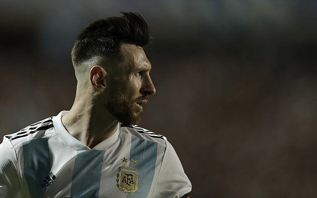 Argentina's Lionel Messi looks back during a friendly soccer match between Argentina and Haiti in Buenos Aires, Argentina, May 29, 2018. (AP Photo/Victor R. Caivano) Argentina's Lionel Messi looks back during a friendly soccer match between Argentina and Haiti in Buenos Aires, Argentina, May 29, 2018. (AP Photo/Victor R. Caivano)